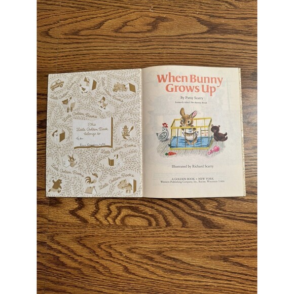 A Little Golden Book When Bunny Grows Up by Patsy Scarry - Picture 2 of 3